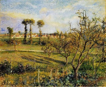 Atardecer en Valhermeil cerca de Pontoise 1880 Camille Pissarro paisaje Pinturas al óleo